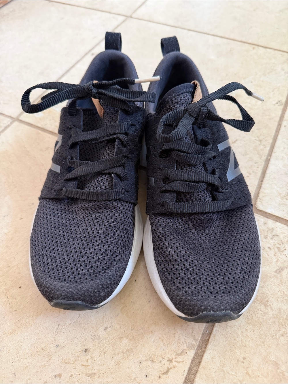 New Balance Mesh Athletic Sneakers - Casual Comfort tan tag